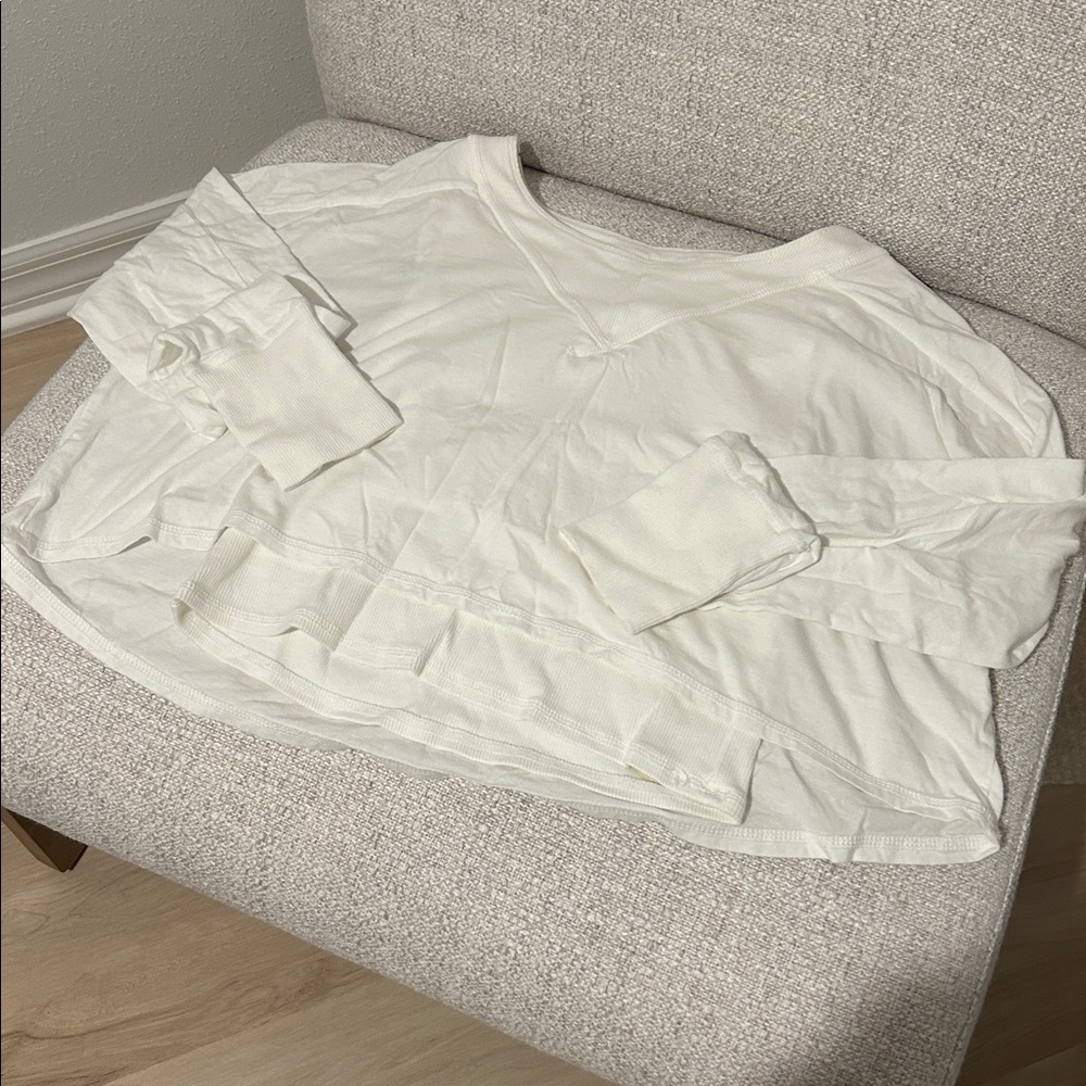 Free People Movement Stay With It Layer White Top